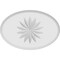 Ekena Millwork Standard Dalton Flower Rosette With Rounded Edge, 5"W x 3 1/4"H x 3/4"P ROSP050X033X075DAL11 - alternate 2